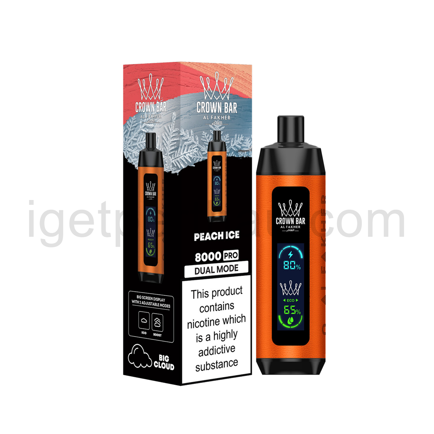 AL FAKHER CROWN BAR SHISHA-PEACH ICE