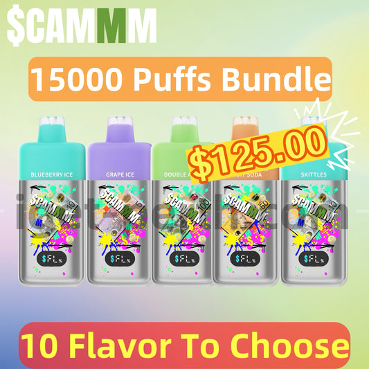 5 x Scam 15000 Puffs Bundle