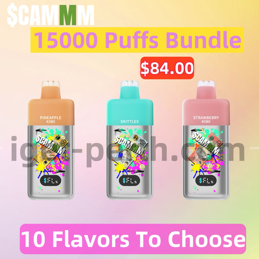 3 x Scam 15000 Puffs Bundle