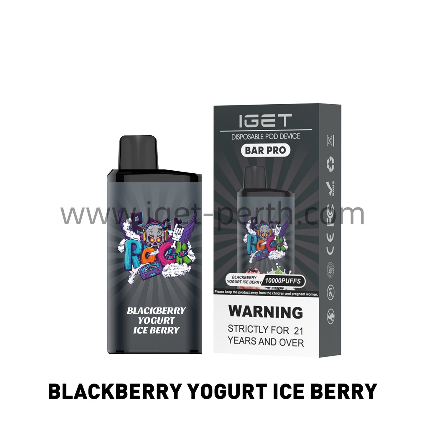 Iget Bar Pro 10000 Puffs-Blackberry Yogurt Ice Berry