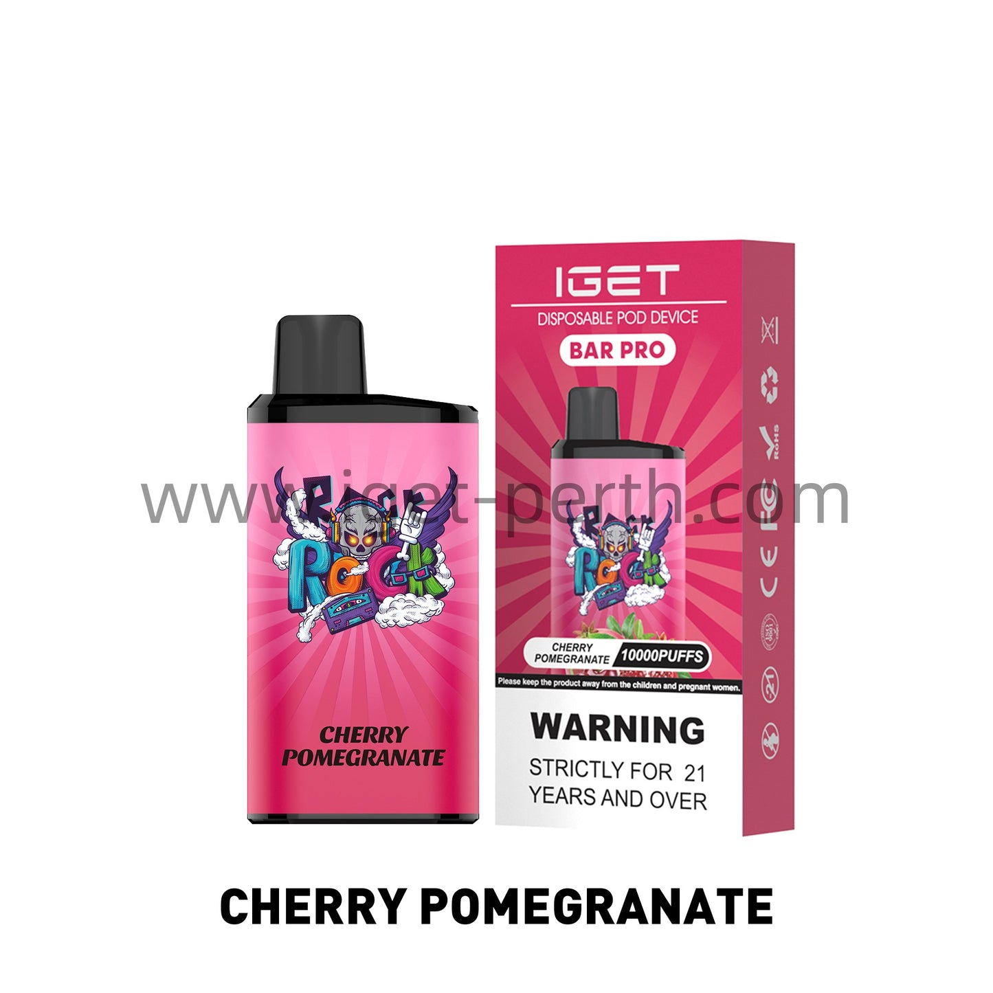 Iget Bar Pro 10000 Puffs-Cherry Pomegranate