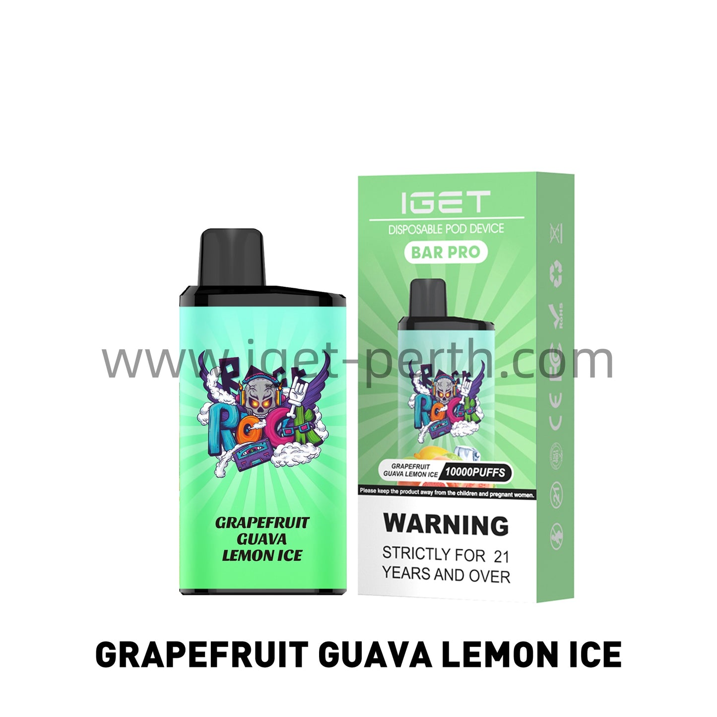 Iget Bar Pro 10000 Puffs-Grape Fruit Guava Lemon Ice