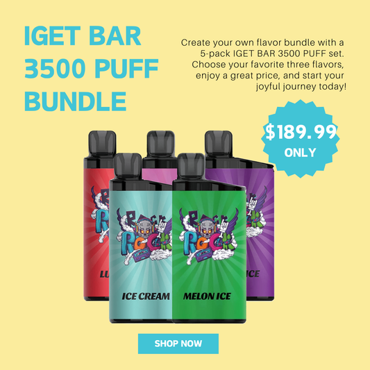 5x lGET Bar 3500 Puffs Bundle Get 1 Free