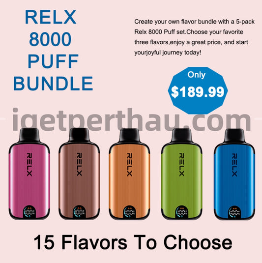 5 x Relx Magic Go Dm 8000 Puff