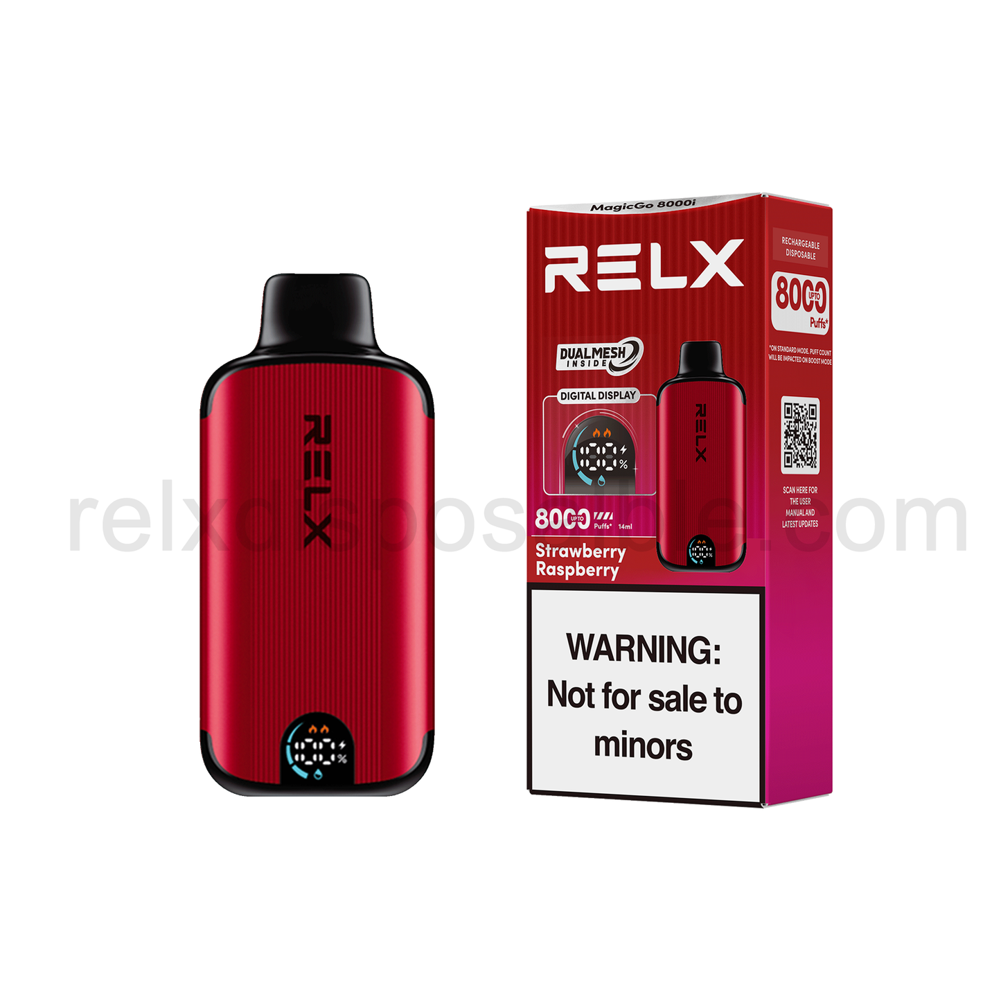 RELX MagicGo 8000i Disposable Vape 8000 Puffs-Strawberry Raspberry