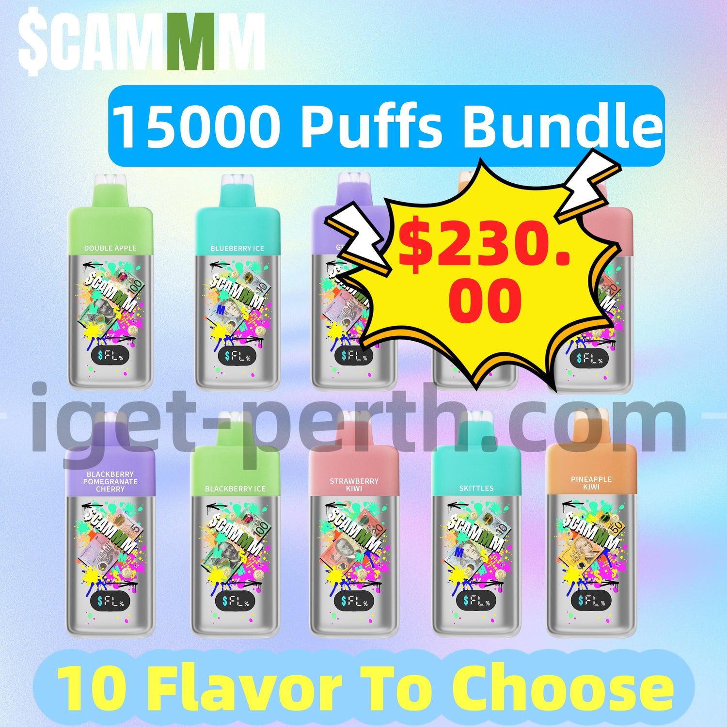 10 x Scam 15000 Puffs Bundle
