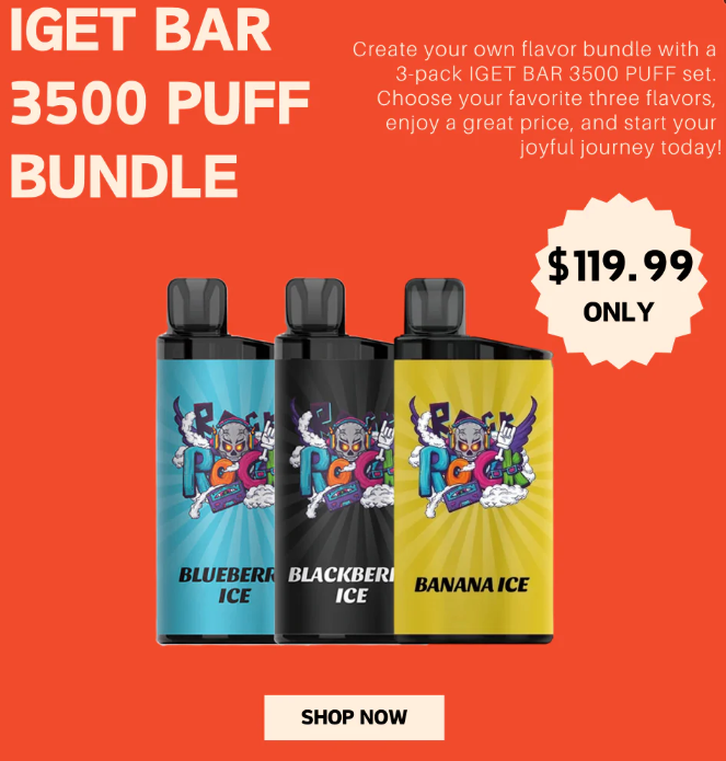 3x IGET Bar 3500 Puffs Bundle Only 119.99